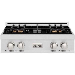 imageZLINE 30 in Classic Gas Rangetop with 4 Burner DuoPro Cooktop in Satin Stainless Steel PCRTS30