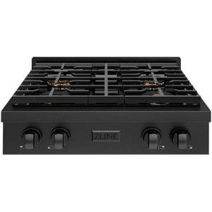 imageZLINE 30 in Paramount Gas Rangetop with 4 Burner DuoPro Cooktop in Black Stainless Steel PSRTB30