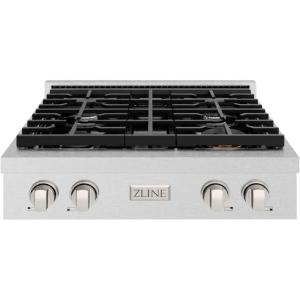 imageZLINE 30 in Paramount Gas Rangetop with 4 Burners and Porcelain Cooktop in Satin Stainless Steel SRTS30