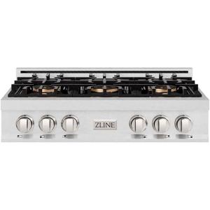 imageZLINE 36 in Classic Gas Rangetop with 6 Burner DuoPro Cooktop in Satin Stainless Steel PCRTS36