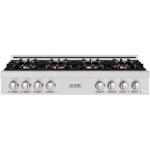 imageZLINE 48 in Classic Gas Rangetop with 8 Burner DuoPro Cooktop in Satin Stainless Steel PCRTS48