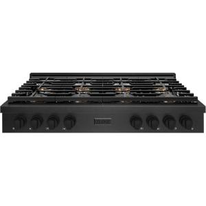 imageZLINE 48 in Paramount Gas Rangetop with 8 Burner DuoPro Cooktop in Black Satin Stainless Steel PSRTBS48