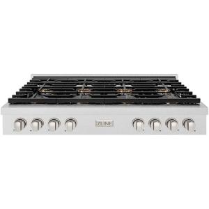 imageZLINE 48 in Paramount Gas Rangetop with 8 Burner DuoPro Cooktop in Satin Stainless Steel PSRTS48
