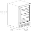 imageZ Line Kitchen and Bath ZLINE 24 Autograph Edition 154 Can Beverage Cooler Fridge with Adjustable Shelves in Stainless Steel with Gold Accents RBVUS24G