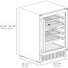 imageZ Line Kitchen and Bath ZLINE 24 Monument Autograph Edition Dual Zone 44Bottle Wine Cooler in Stainless Steel with Polished Gold Accents RWVZUD24G