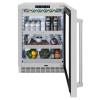 imageZ Line Kitchen and Bath ZLINE 24 in Touchstone 151 Can Beverage Fridge With Satin Stainless Steel Glass Door RBSOSN24