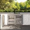 imageZ Line Kitchen and Bath ZLINE 24 in Touchstone 151 Can Beverage Fridge With Satin Stainless Steel Glass Door RBSOSN24