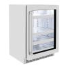 imageZ Line Kitchen and Bath ZLINE 24 in Touchstone 151 Can Beverage Fridge With Satin Stainless Steel Glass Door RBSOSN24