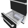 imageZ Line Kitchen and Bath ZLINE 24 in Touchstone 168 Can OutdoorRated Dual Refrigerator Drawer with Black Matte Doors RDSOBLM24