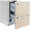 imageZ Line Kitchen and Bath ZLINE 24 in Touchstone 168 Can OutdoorRated Dual Refrigerator Drawer with PanelReady Doors RDSPO24