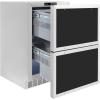imageZ Line Kitchen and Bath ZLINE 24 in Touchstone 168 Can OutdoorRated Dual Refrigerator Drawer with PanelReady Doors RDSPO24