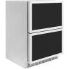 imageZ Line Kitchen and Bath ZLINE 24 in Touchstone 168 Can OutdoorRated Dual Refrigerator Drawer with PanelReady Doors RDSPO24