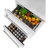 imageZ Line Kitchen and Bath ZLINE 24 in Touchstone 168 Can OutdoorRated Dual Refrigerator Drawer with White Matte Doors RDSOWM24