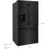 imageZ Line Kitchen and Bath ZLINE 36 in 289 cu ft StandardDepth French Door External Water Dispenser Refrigerator with Dual Ice Maker in FingerprintResistant Black Stainless Steel RSMW36BS