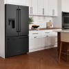 imageZ Line Kitchen and Bath ZLINE 36 in 289 cu ft StandardDepth French Door External Water Dispenser Refrigerator with Dual Ice Maker in FingerprintResistant Black Stainless Steel RSMW36BS