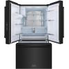 imageZ Line Kitchen and Bath ZLINE 36 in 289 cu ft StandardDepth French Door External Water Dispenser Refrigerator with Dual Ice Maker in FingerprintResistant Black Stainless Steel RSMW36BS