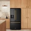 imageZ Line Kitchen and Bath ZLINE Autograph 36 in Black Stainless Standard Refrigerator wBronze Handles RSMZW36BSCB
