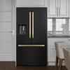 imageZ Line Kitchen and Bath ZLINE Autograph 36 in Black Stainless Standard Refrigerator wBronze Handles RSMZW36BSFCB