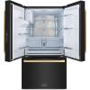 imageZ Line Kitchen and Bath ZLINE Autograph 36 in Black Stainless Standard Refrigerator wBronze Handles RSMZW36BSFCB