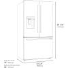 imageZ Line Kitchen and Bath ZLINE Autograph 36 in Black Stainless Standard Refrigerator wGold Handles RSMZW36BSFG