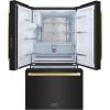 imageZ Line Kitchen and Bath ZLINE Autograph 36 in Black Stainless Standard Refrigerator wGold Handles RSMZW36BSFG