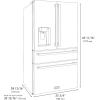 imageZ Line Kitchen and Bath ZLINE Autograph 36 in Black Steel CounterDepth Refrigerator wGold Handles RFMZW36BSFG