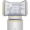 imageZ Line Kitchen and Bath ZLINE Autograph 36 in CounterDepth Refrigerator with Gold Modern Handles RFMZW36FG