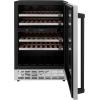 imageZLINE 24 Monument Autograph Edition Dual Zone 44Bottle Wine Cooler in Stainless Steel with Matte Black Accents RWVZUD24MB