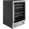 imageZLINE 24 Monument Autograph Edition Dual Zone 44Bottle Wine Cooler in Stainless Steel with Matte Black Accents RWVZUD24MB