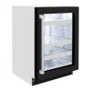 imageZLINE 24 in Touchstone 151 Can Beverage Fridge With Black Matte Glass Door RBSOBLM24