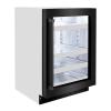 imageZLINE 24 in Touchstone 151 Can Beverage Fridge With Black Stainless Steel Glass Door RBSOBS24