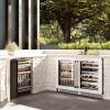 imageZLINE 24 in Touchstone 151 Can Beverage Fridge With White Matte Glass Door RBSOWM24