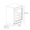 imageZLINE 24 in Touchstone 151 Can Beverage Fridge With White Matte Glass Door RBSOWM24