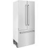 imageZLINE 36 Inches 196 Cubic Feet French Door BuiltIn Bottom Freezer Refrigerator with Water Dispenser and Ice Maker in DuraSnow Stainless Steel RBIVSN36