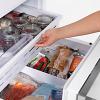 imageZLINE 36 Inches 196 Cubic Feet French Door BuiltIn Bottom Freezer Refrigerator with Water Dispenser and Ice Maker in DuraSnow Stainless Steel RBIVSN36
