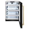 imageZLINE Autograph Edition 24 in Touchstone 151 Can Beverage Fridge With Black Stainless Steel Glass Door And Champagne Bronze Handle RBSOZBS24CB