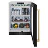 imageZLINE Autograph Edition 24 in Touchstone 151 Can Beverage Fridge With Black Stainless Steel Glass Door And Champagne Bronze Handle RBSOZBS24CB