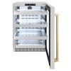 imageZLINE Autograph Edition 24 in Touchstone 151 Can Beverage Fridge With Satin Stainless Steel Glass Door And Champagne Bronze Handle RBSOZSN24CB