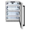 imageZLINE Autograph Edition 24 in Touchstone 151 Can Beverage Fridge With Satin Stainless Steel Glass Door And Matte Black Handle RBSOZSN24MB