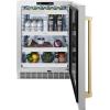 imageZLINE Autograph Edition 24 in Touchstone 151 Can Beverage Fridge With Solid Stainless Steel Door And Champagne Bronze Handle RBSOZST24CB