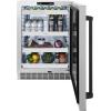 imageZLINE Autograph Edition 24 in Touchstone 151 Can Beverage Fridge With Solid Stainless Steel Door And Matte Black Handle RBSOZST24MB