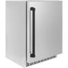imageZLINE Autograph Edition 24 in Touchstone 151 Can Beverage Fridge With Solid Stainless Steel Door And Matte Black Handle RBSOZST24MB