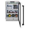imageZLINE Autograph Edition 24 in Touchstone 151 Can Beverage Fridge With White Matte Glass Door And Matte Black Handle RBSOZWM24MB