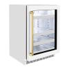 imageZLINE Autograph Edition 24 in Touchstone 151 Can Beverage Fridge With White Matte Glass Door And Polished Gold Handle RBSOZWM24G
