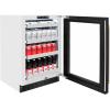 imageZLINE Autograph Edition 24 in Touchstone 151 Can Beverage Fridge with Black Stainless Steel Glass Door and Champagne Bronze Helix Handle RBSOZBS24KCB