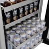 imageZLINE Autograph Edition 24 in Touchstone 151 Can Beverage Fridge with Black Stainless Steel Glass Door and Polished Gold Helix Handle RBSOZBS24KG