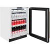 imageZLINE Autograph Edition 24 in Touchstone 151 Can Beverage Fridge with Black Stainless Steel Glass Door and Polished Gold Helix Handle RBSOZBS24KG