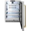 imageZLINE Autograph Edition 24 in Touchstone 151 Can Beverage Fridge with Solid Stainless Steel Door and Champagne Bronze Helix Handle RBSOZST24KCB