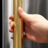 imageZLINE Autograph Edition 24 in Touchstone 151 Can Beverage Fridge with Solid Stainless Steel Door and Polished Gold Helix Handle RBSOZST24KG