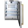 imageZLINE Autograph Edition 24 in Touchstone 151 Can Beverage Fridge with Solid Stainless Steel Door and Polished Gold Helix Handle RBSOZST24KG